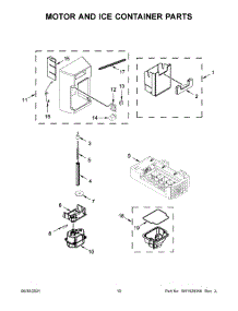 06 - Motor And Ice Container Parts parts for Whirlpool Refrigerator WRS571CIHW02 from AppliancePartsPros.com