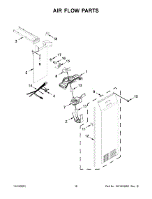 10 - Air Flow Parts parts for Whirlpool Refrigerator WRS571CIHW04 from AppliancePartsPros.com