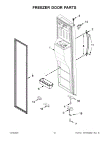 08 - Freezer Door Parts parts for Whirlpool Refrigerator WRS571CIHW04 from AppliancePartsPros.com