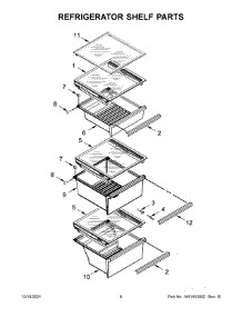 04 - Refrigerator Shelf Parts parts for Whirlpool Refrigerator WRS571CIHW04 from AppliancePartsPros.com