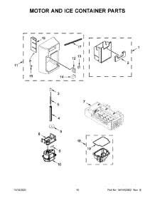 06 - Motor And Ice Container Parts parts for Whirlpool Refrigerator WRS571CIHW04 from AppliancePartsPros.com