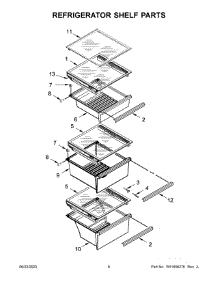 04 - Refrigerator Shelf Parts parts for Whirlpool Refrigerator WRS571CIHW05 from AppliancePartsPros.com