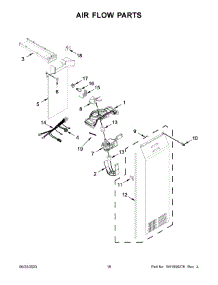 10 - Air Flow Parts parts for Whirlpool Refrigerator WRS571CIHZ05 from AppliancePartsPros.com