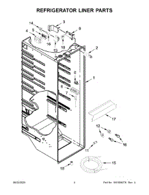 03 - Refrigerator Liner Parts parts for Whirlpool Refrigerator WRS571CIHZ05 from AppliancePartsPros.com