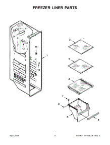 05 - Freezer Liner Parts parts for Whirlpool Refrigerator WRS571CIHZ05 from AppliancePartsPros.com