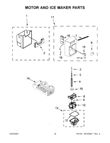 06 - Motor And Ice Maker Parts parts for Whirlpool Refrigerator WRS586FIEM05 from AppliancePartsPros.com