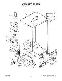 02 - Cabinet Parts parts for Whirlpool Refrigerator WRS586FIEM05 from AppliancePartsPros.com