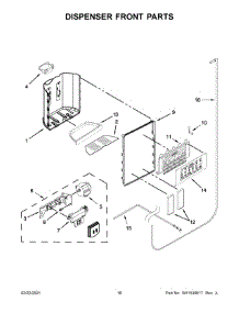 09 - Dispenser Front Parts parts for Whirlpool Refrigerator WRS586FIEM05 from AppliancePartsPros.com