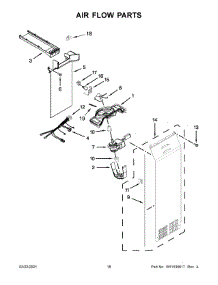 10 - Air Flow Parts parts for Whirlpool Refrigerator WRS586FIEM05 from AppliancePartsPros.com