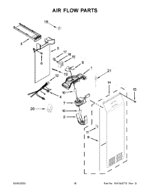10 - Air Flow Parts parts for Whirlpool Refrigerator WRS588FIHV04 from AppliancePartsPros.com