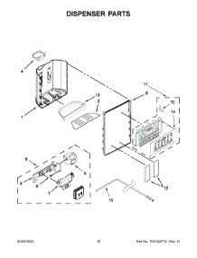 09 - Dispenser Parts parts for Whirlpool Refrigerator WRS588FIHV04 from AppliancePartsPros.com