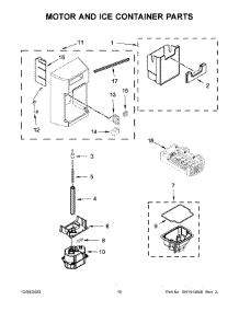 06 - Motor And Ice Container Parts parts for Whirlpool Refrigerator WRS970CIHZ01 from AppliancePartsPros.com