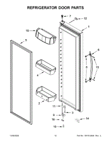 07 - Refrigerator Door Parts parts for Whirlpool Refrigerator WRS970CIHZ01 from AppliancePartsPros.com