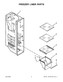 05 - Freezer Liner Parts parts for Whirlpool Refrigerator WRSA71CIHZ01 from AppliancePartsPros.com