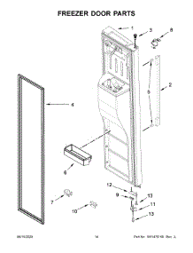 08 - Freezer Door Parts parts for Whirlpool Refrigerator WRSA71CIHZ01 from AppliancePartsPros.com