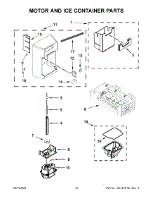 06 - Motor And Ice Container Parts parts for Whirlpool Refrigerator WRSA71CIHZ01 from AppliancePartsPros.com