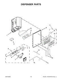 09 - Dispenser Parts parts for Whirlpool Refrigerator WRSA71CIHZ01 from AppliancePartsPros.com