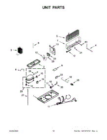 Unit Parts parts for Whirlpool Refrigerator WRT104TFDB03 from AppliancePartsPros.com