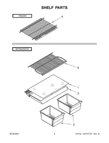 Shelf Parts parts for Whirlpool Refrigerator WRT104TFDB03 from AppliancePartsPros.com