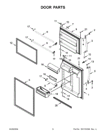 Door Parts parts for Whirlpool Refrigerator WRT311FZDT05 from AppliancePartsPros.com