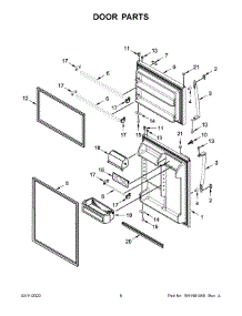 04 - Door Parts parts for Whirlpool Refrigerator WRT311FZDW02 from AppliancePartsPros.com