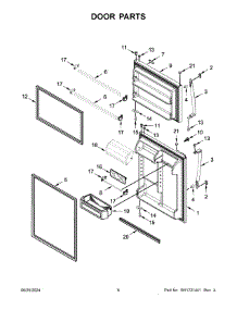 04 - Door Parts parts for Whirlpool Refrigerator WRT311FZDW04 from AppliancePartsPros.com