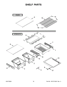 06 - Shelf Parts parts for Whirlpool Refrigerator WRT311FZDW06 from AppliancePartsPros.com