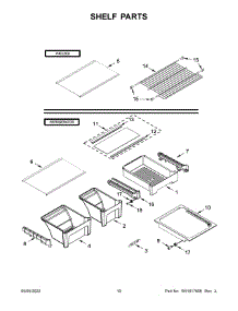 06 - Shelf Parts parts for Whirlpool Refrigerator WRT311FZDZ02 from AppliancePartsPros.com