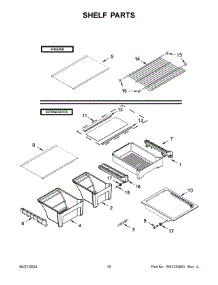 06 - Shelf Parts parts for Whirlpool Refrigerator WRT311FZDZ05 from AppliancePartsPros.com