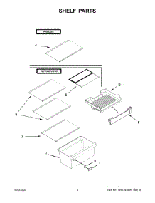 04 - Shelf Parts parts for Whirlpool Refrigerator WRT312CZJV00 from AppliancePartsPros.com