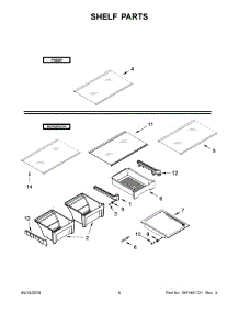 04 - Shelf Parts parts for Whirlpool Refrigerator WRT318FMDB05 from AppliancePartsPros.com