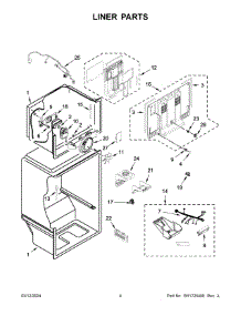03 - Liner Parts parts for Whirlpool Refrigerator WRT318FZDM11 from AppliancePartsPros.com