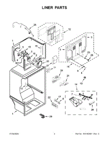 03 - Liner Parts parts for Whirlpool Refrigerator WRT318FZDW07 from AppliancePartsPros.com