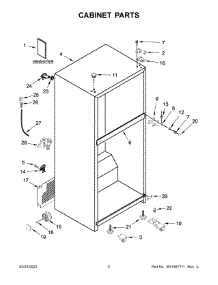 02 - Cabinet Parts parts for Whirlpool Refrigerator WRT348FMES04 from AppliancePartsPros.com