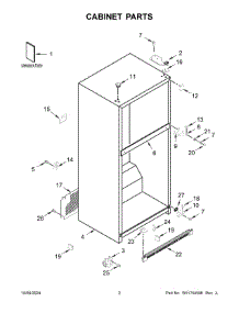 02 - Cabinet Parts parts for Whirlpool Refrigerator WRT511SZDM04 from AppliancePartsPros.com