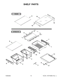 06 - Shelf Parts parts for Whirlpool Refrigerator WRT511SZDM04 from AppliancePartsPros.com