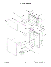 04 - Door Parts parts for Whirlpool Refrigerator WRT511SZDW04 from AppliancePartsPros.com