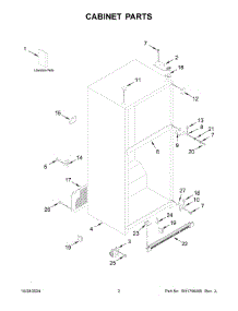 02 - Cabinet Parts parts for Whirlpool Refrigerator WRT511SZDW04 from AppliancePartsPros.com