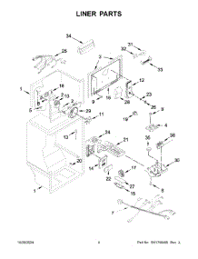 03 - Liner Parts parts for Whirlpool Refrigerator WRT511SZDW04 from AppliancePartsPros.com