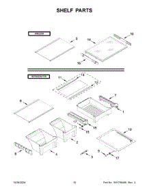 06 - Shelf Parts parts for Whirlpool Refrigerator WRT511SZDW04 from AppliancePartsPros.com