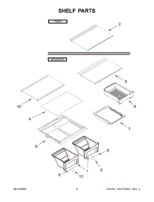 04 - Shelf Parts parts for Whirlpool Refrigerator WRT518SZFG04 from AppliancePartsPros.com
