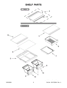 04 - Shelf Parts parts for Whirlpool Refrigerator WRT518SZKV03 from AppliancePartsPros.com