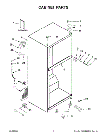 02 - Cabinet Parts parts for Whirlpool Refrigerator WRT519SZDB05 from AppliancePartsPros.com