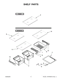 04 - Shelf Parts parts for Whirlpool Refrigerator WRT519SZDG04 from AppliancePartsPros.com