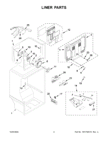 03 - Liner Parts parts for Whirlpool Refrigerator WRT519SZDG09 from AppliancePartsPros.com