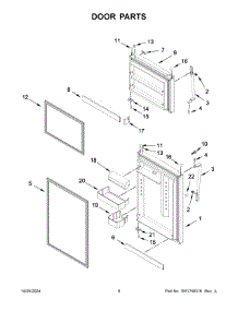 05 - Door Parts parts for Whirlpool Refrigerator WRT519SZDG09 from AppliancePartsPros.com
