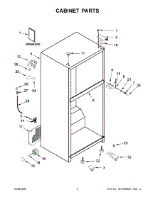 02 - Cabinet Parts parts for Whirlpool Refrigerator WRT519SZDW06 from AppliancePartsPros.com
