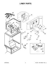 Liner Parts parts for Whirlpool Refrigerator WRT519SZDW11 from AppliancePartsPros.com