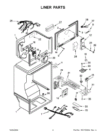 03 - Liner Parts parts for Whirlpool Refrigerator WRT541SZHV03 from AppliancePartsPros.com