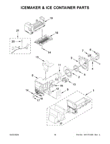 10 - Icemaker & Ice Container Parts parts for Whirlpool Refrigerator WRX735SDHB10 from AppliancePartsPros.com